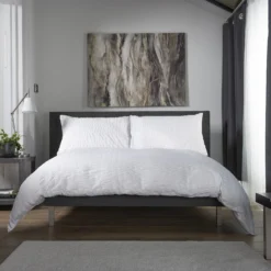 The Lyndon Company Stamford White Seersucker Duvet Set