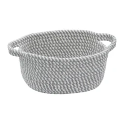 Edison Grey Set Of 3 Oval Cotton Rope Storage Baskets -Julian Charles 13 101 3