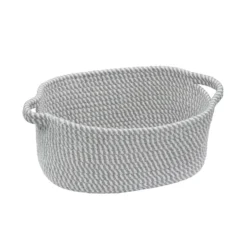 Edison Grey Set Of 3 Rectangular Rope Storage Baskets With Handles -Julian Charles 13 102 2