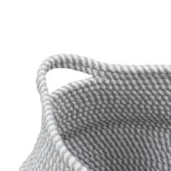 Edison Grey Round Belly Cotton Rope Storage Basket - Medium -Julian Charles 13 105 3