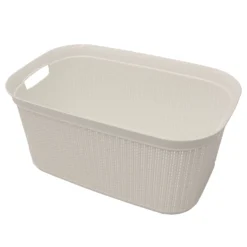 Loop Ivory 38L Rectangular Laundry Basket