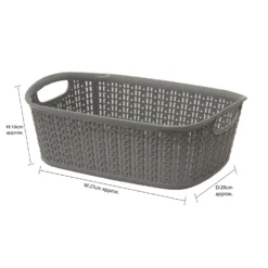 Loop Grey 3L Rectangular Storage Basket -Julian Charles 13 354GY 6
