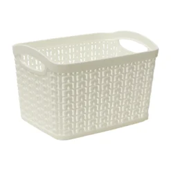 Loop Ivory Set Of 3 1.5L Rectangular Storage Baskets -Julian Charles 13 358WH 2
