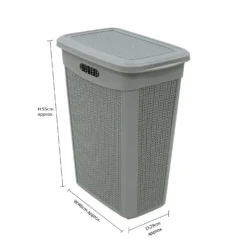 Loop Grey 43L Slim Laundry Basket -Julian Charles 13 365GY 7