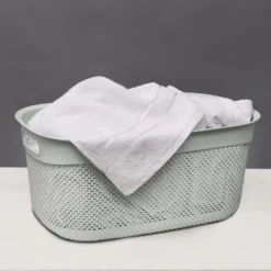 Droplette Ice Grey 33L Laundry Basket -Julian Charles 13 382IG 5