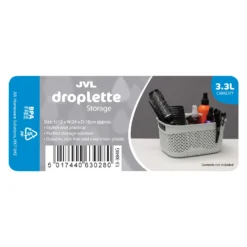 Droplette Ice Grey 3.3L Storage Basket -Julian Charles 13 384IG 6