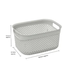 Droplette Ice Grey 3.3L Storage Basket -Julian Charles 13 384IG 7