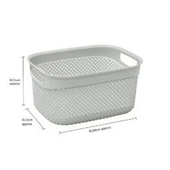 Droplette Ice Grey 6.6L Storage Basket -Julian Charles 13 385IG 7