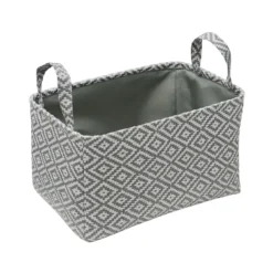 Argyle Set Of 3 Rectangular Paper Storage Baskets With Handles -Julian Charles 13 403 2