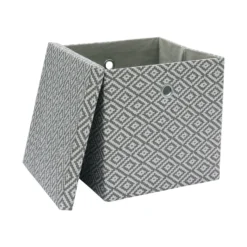 Argyle Foldable Paper Storage Box With Lid -Julian Charles 13 404 2