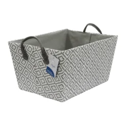 Argyle Rectangular Paper Storage Basket With PU Handles -Julian Charles 13 405 4