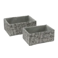 Urban Set Of 2 Rectangular Paper Storage Baskets