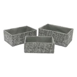 Urban Set Of 3 Rectangular Paper Storage Baskets