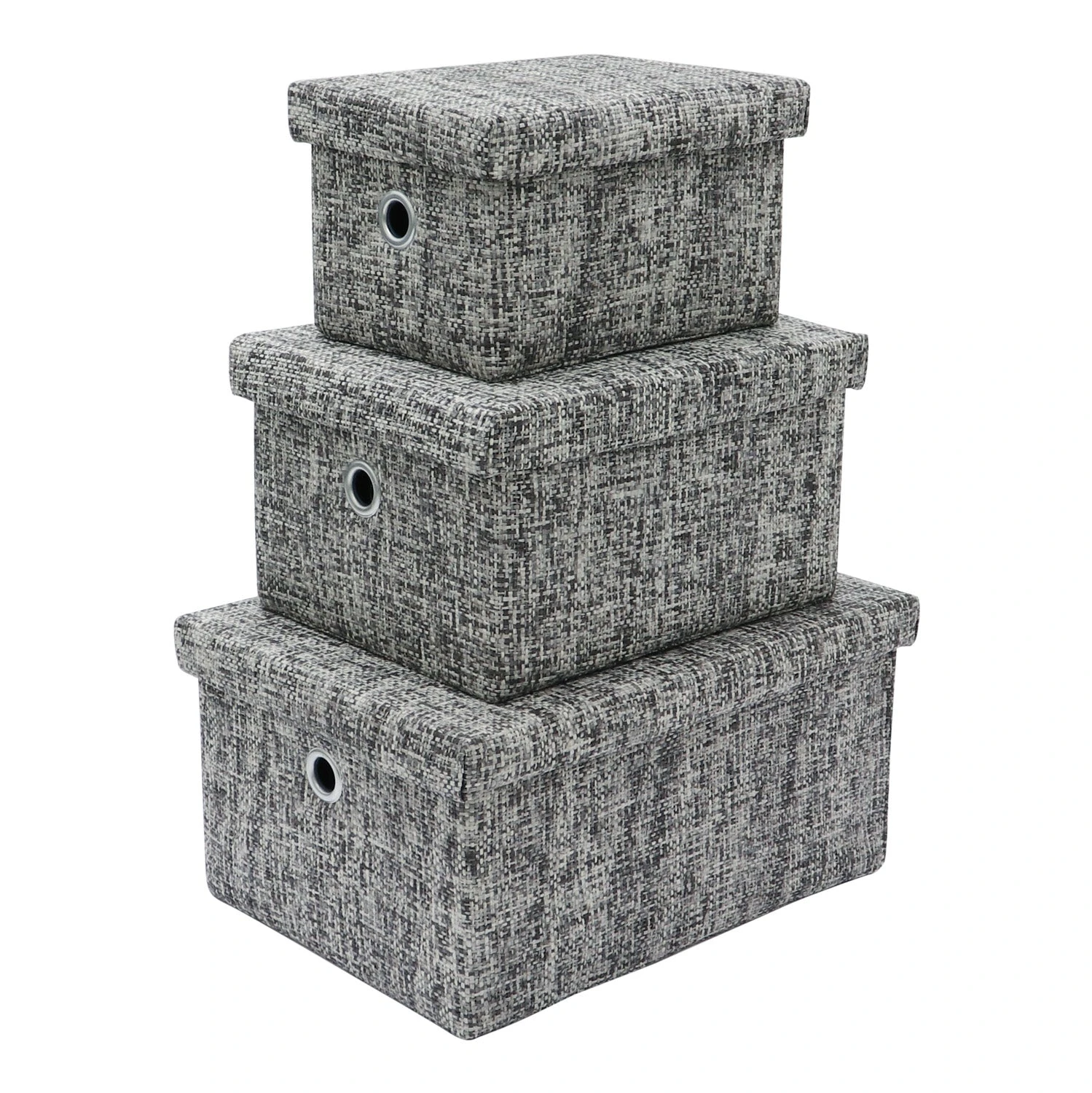 Urban Set Of 3 Rectangular Paper Storage Baskets With Lids 1 Urban Set Of 3 Rectangular Paper Storage Baskets With Lids