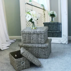 Urban Set Of 3 Rectangular Paper Storage Baskets With Lids 16 Urban Set Of 3 Rectangular Paper Storage Baskets With Lids -Julian Charles 13 422 7