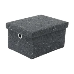 Shadow Set Of 3 Rectangular Fabric Storage Boxes With Lids -Julian Charles 13 442 2