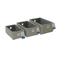 Silva Set Of 3 Rectangular Fabric Storage Baskets -Julian Charles 13 461 6