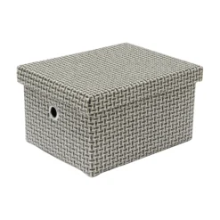 Silva Set Of 3 Rectangular Fabric Storage Boxes With Lids -Julian Charles 13 462 2
