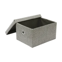 Silva Set Of 3 Rectangular Fabric Storage Boxes With Lids -Julian Charles 13 462 3