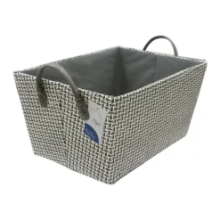 Silva Tapered Rectangular Fabric Storage Basket With Handles -Julian Charles 13 465 4