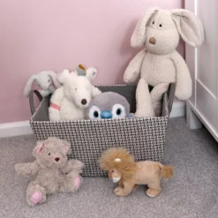 Silva Tapered Rectangular Fabric Storage Basket With Handles -Julian Charles 13 465 5