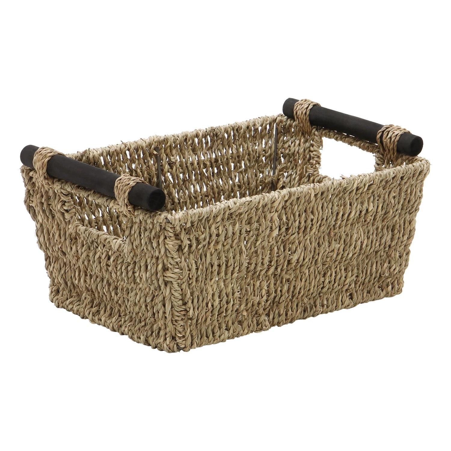 Seagrass Set Of 3 Rectangular Storage Baskets (Wood Handles) 3 Seagrass Set Of 3 Rectangular Storage Baskets (Wood Handles) - Image 3