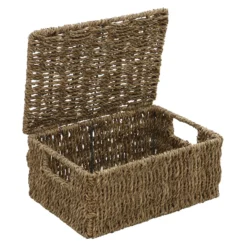 Seagrass Set Of 4 Rectangular Lidded Storage Baskets -Julian Charles 15 413 2