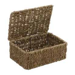 Seagrass Set Of 4 Rectangular Lidded Storage Baskets -Julian Charles 15 413 4
