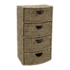 Seagrass 4 Drawer Bow Front Storage Tower