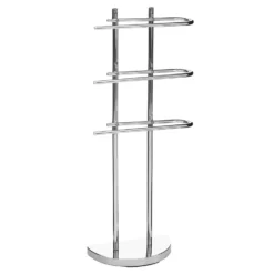 Chrome Finish Three Arm Towel Stand