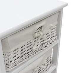 Wimborne White Willow 4 Drawer Tall Storage Unit -Julian Charles 17 201 2