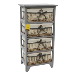 Sherborne Grey Willow 4 Drawer Tall Storage Unit -Julian Charles 17 211 7