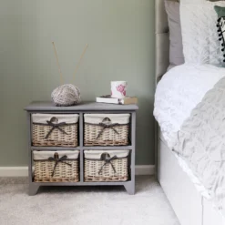 Sherborne Grey Willow 2x2 Drawer Wide Storage Unit -Julian Charles 17 212 6
