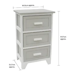 Abingdon Grey 3 Drawer Storage Unit -Julian Charles 17 220 7