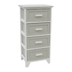 Abingdon Grey 4 Drawer Tall Storage Unit