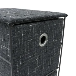 Shadow 4 Drawer Narrow Fabric Storage Tower -Julian Charles 17 440 2