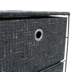 Shadow 4 Drawer Wide Fabric Storage Tower -Julian Charles 17 441 2