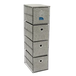 Silva 4 Drawer Narrow Fabric Storage Tower -Julian Charles 17 460 5