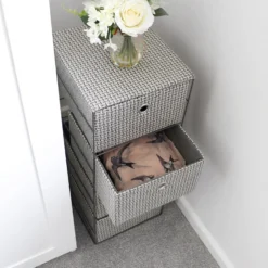 Silva 4 Drawer Wide Fabric Storage Tower -Julian Charles 17 461 7