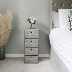 Silva 4 Drawer Wide Fabric Storage Tower -Julian Charles 17 461 8