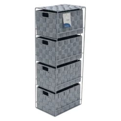 Vichy 4 Drawer Narrow Nylon Storage Tower -Julian Charles 17 480 7