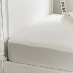 The Lyndon Company Mayfair White Cotton Sateen 800TC Deep (32cm) Fitted Sheet