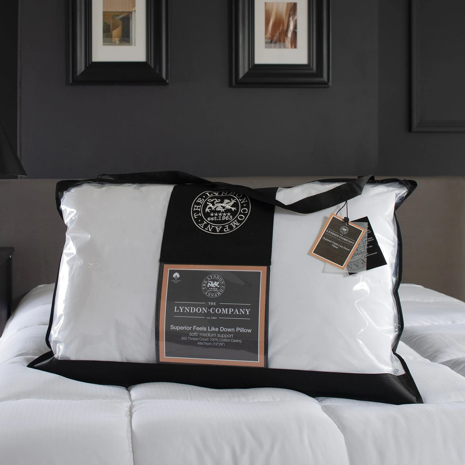 The Lyndon Company Superior Feels Like Down Pillow Soft/Medium Support 1 The Lyndon Company Superior Feels Like Down Pillow Soft/Medium Support