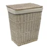 Arianna Antique Wash Rectangular Willow Laundry Basket