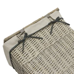 Arianna Antique Wash Rectangular Willow Laundry Basket -Julian Charles 24 402 2