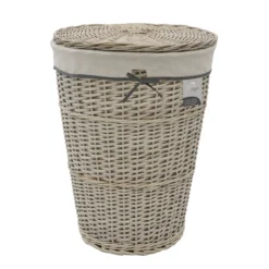 Arianna Antique Wash Round Willow Laundry Basket -Julian Charles 24 403 5