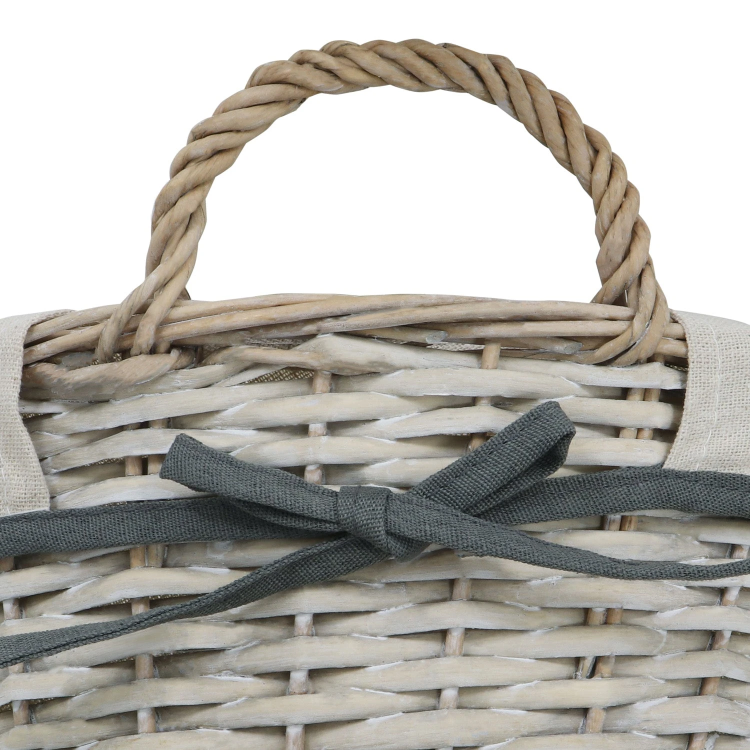 Arianna Antique Wash Round Willow Storage Basket 3 Arianna Antique Wash Round Willow Storage Basket - Image 3