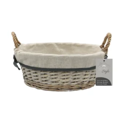Arianna Antique Wash Round Willow Storage Basket 14 Arianna Antique Wash Round Willow Storage Basket -Julian Charles 24 409 6