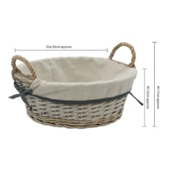 Arianna Antique Wash Round Willow Storage Basket 15 Arianna Antique Wash Round Willow Storage Basket -Julian Charles 24 409 7