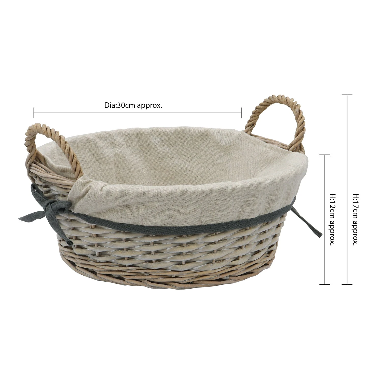 Arianna Antique Wash Round Willow Storage Basket 8 Arianna Antique Wash Round Willow Storage Basket - Image 8